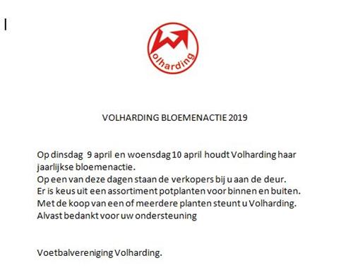 Bloemenactie Volharding