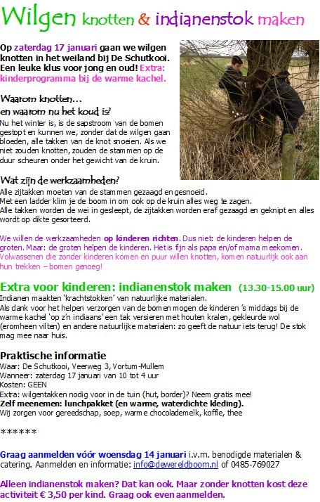 Wilgen knotten en indianenstok maken