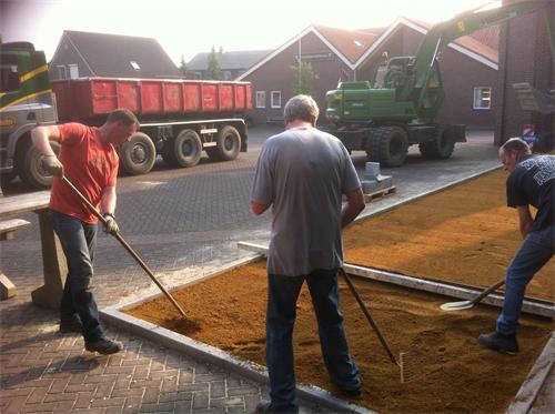 Jeu de boules baan bijna klaar