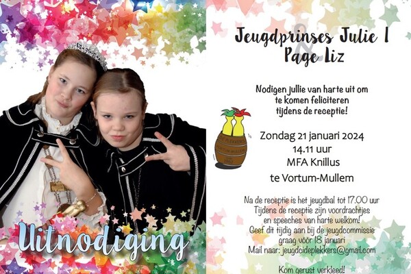 Jeugdprinses receptie